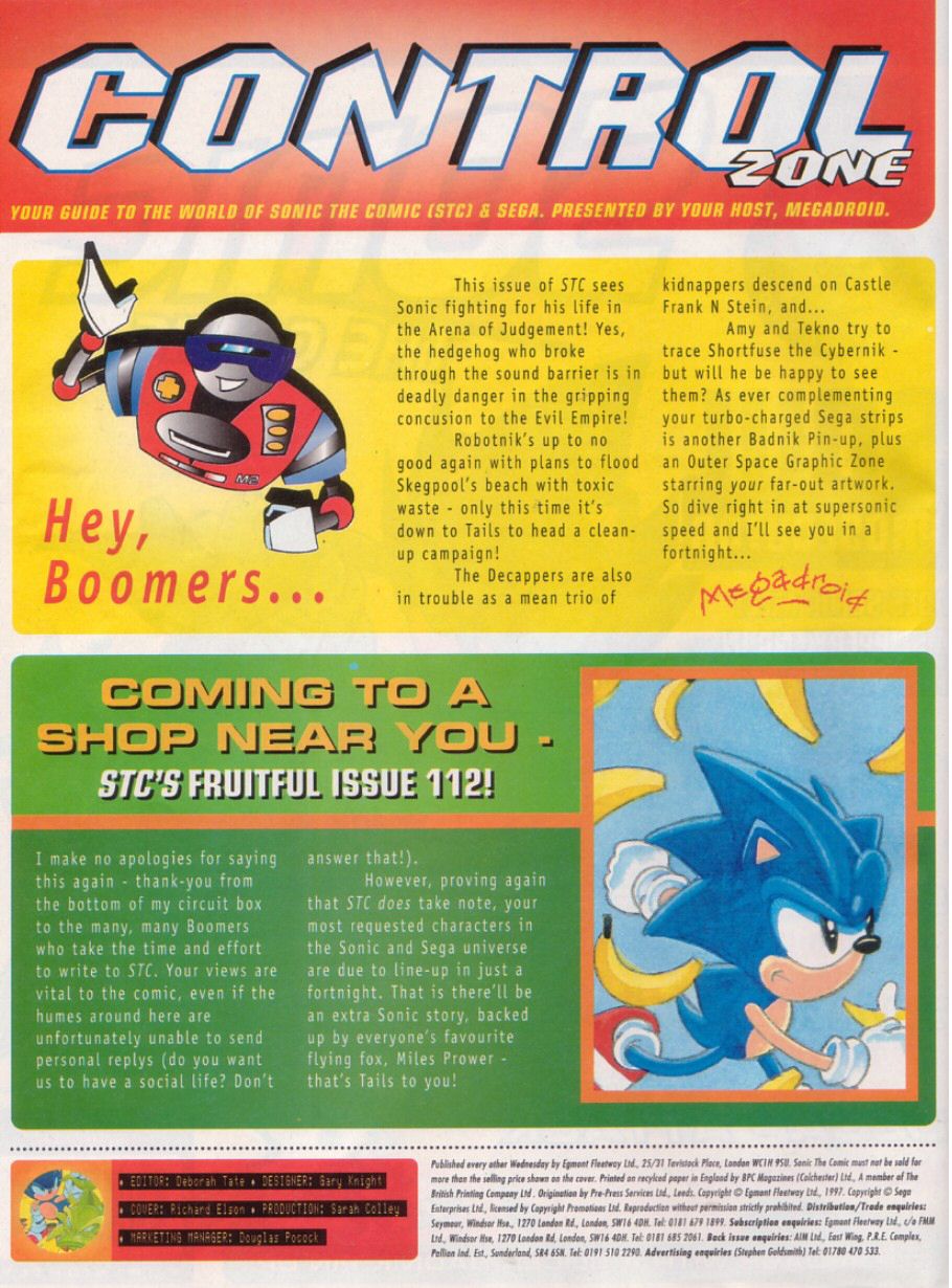 Sonic - The Comic Issue No. 111 Page 1